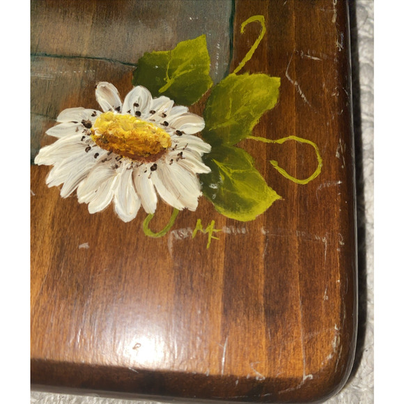 Vtg Hand Painted Folk Art Bundle Cutting Board Wooden Decorative Wall Art 70S - Picture 5 of 10